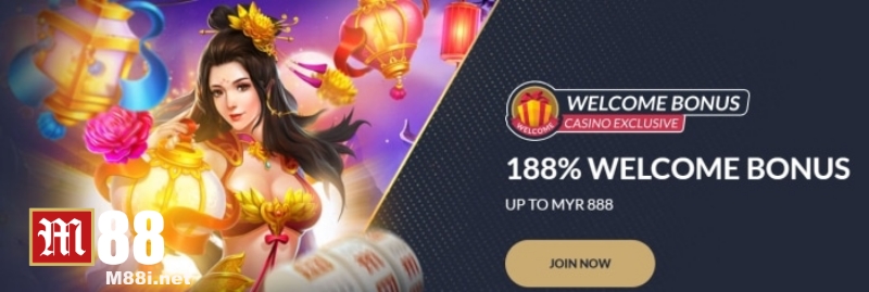 1. M88 Casino Slots - Enjoy an 188% Bonus up to RM888