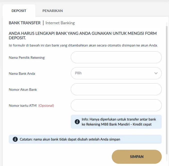 Panduan Deposit M88 dengan Mudah